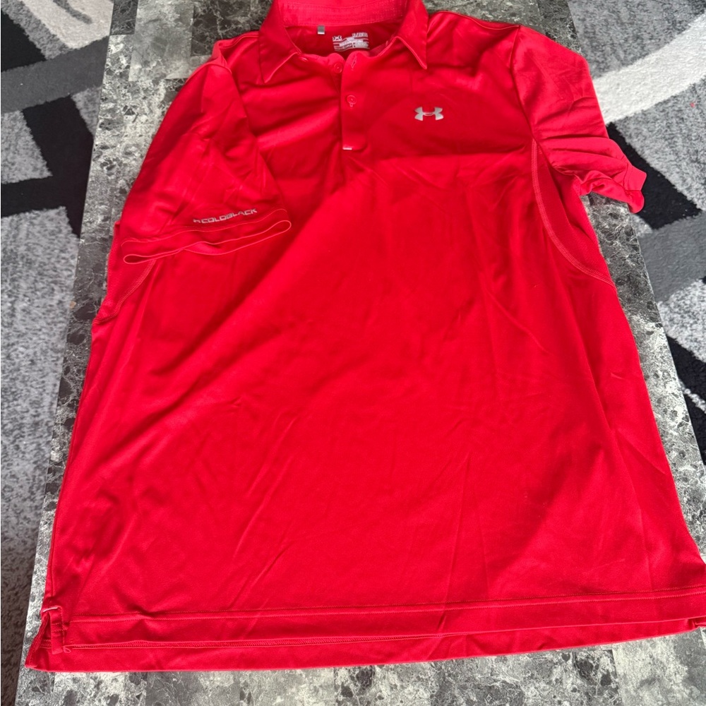 Under Armour Men’s Red Polo Performance Shirt size XL